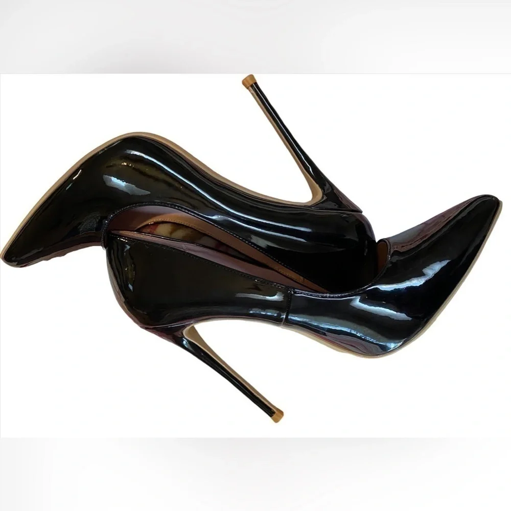 SIZE 9 black GenShou 4 inch heels. - Picture 4 of 6